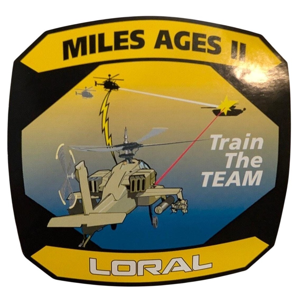 Loral‎ Miles Ages II Apache Helicopter Tank Combat Simulation Sticker Decal NOS